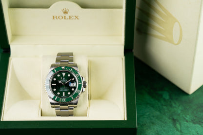 Rolex Submariner Date 116610LV Green Dial Green Bezel 'Hulk' Watch and Box only