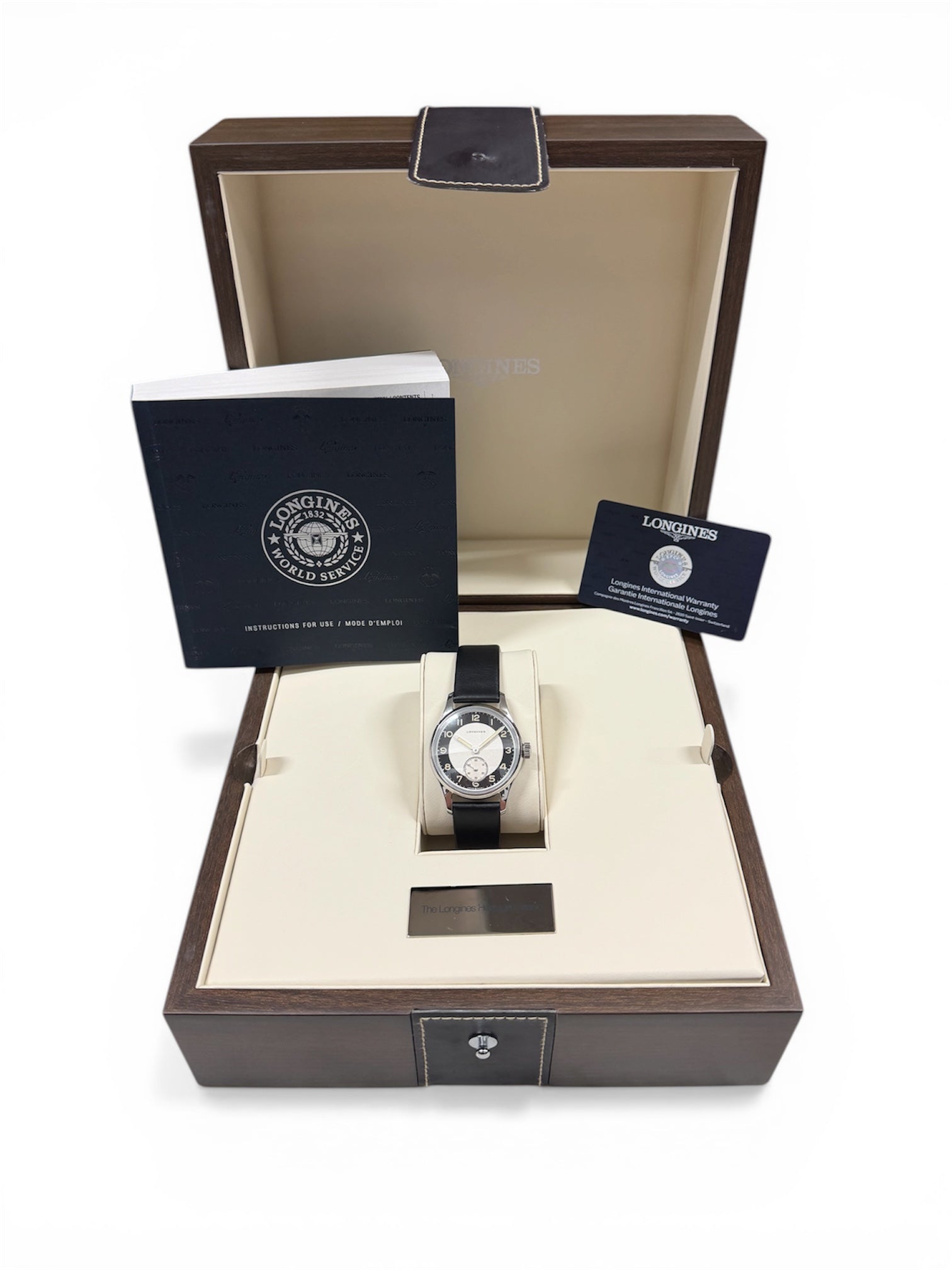 Longines Heritage Classic Tuxedo L2.330.4.93.0 full set box and papers - The Watch Business