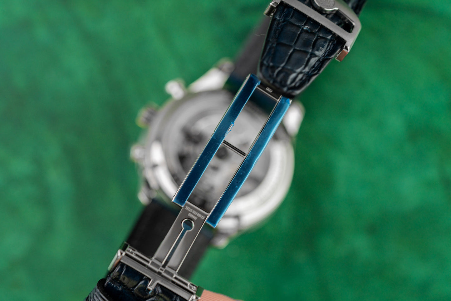 IWC Portuguese Chronograph IW371605 Silver Dial Blue Hands Stainless Steel 2025 - The Watch Business Sydney