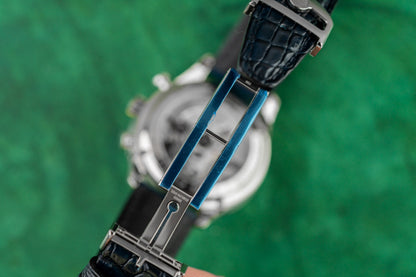 IWC Portuguese Chronograph IW371605 Silver Dial Blue Hands Stainless Steel 2025 - The Watch Business Sydney