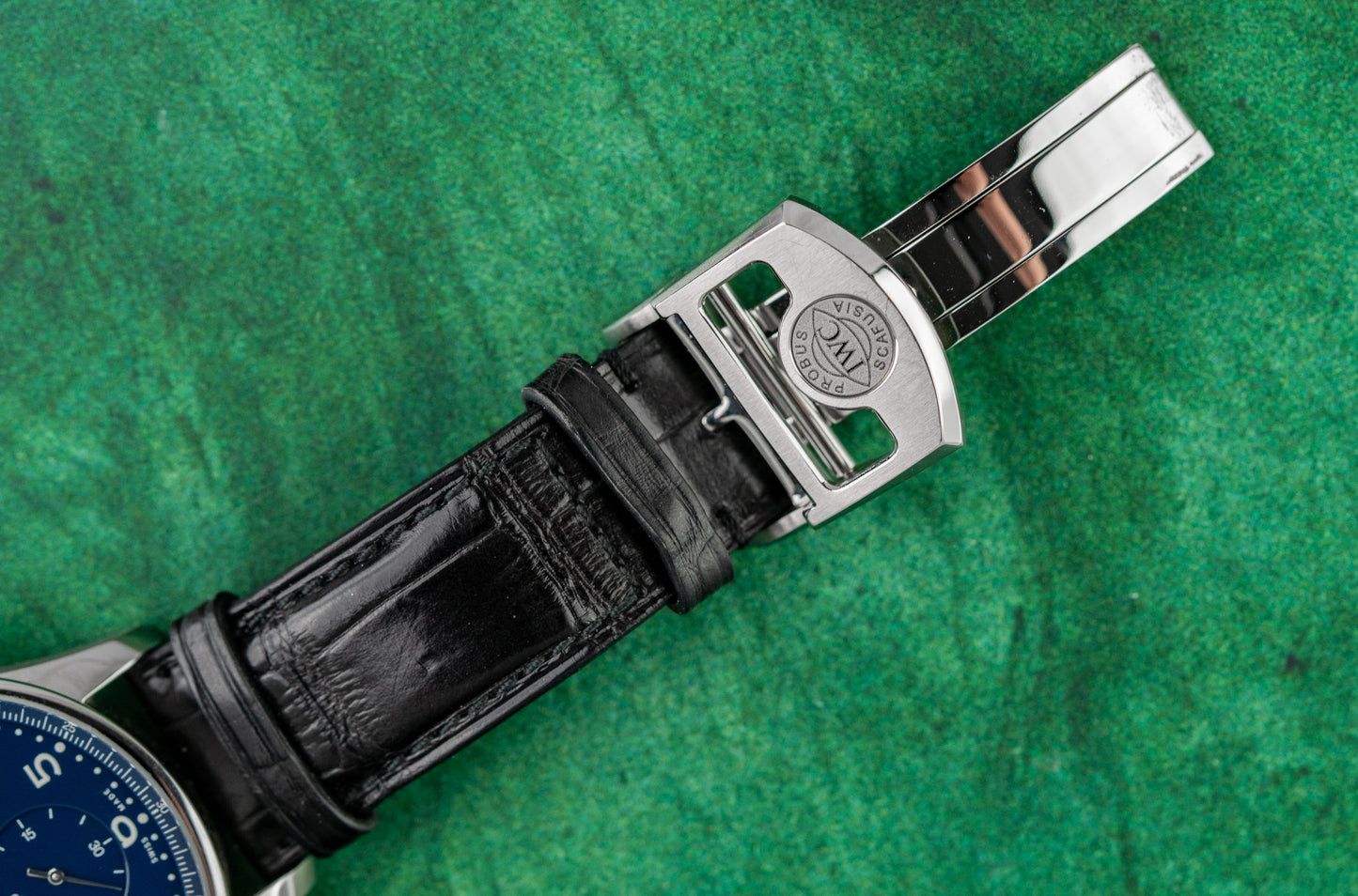 IWC Portugieser Chronograph IW371601 case and crown - The Watch Business