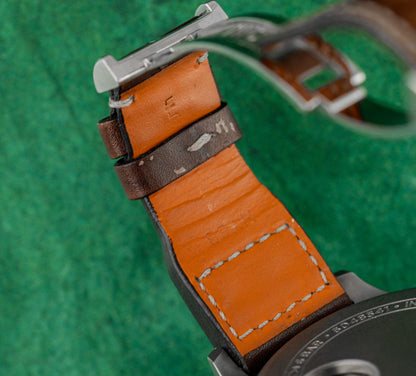 IWC Big Pilot Heritage 48 IW510301 Black Dial Strap Detail - The Watch Business Sydney