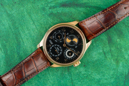 IWC Portuguese Perpetual Calendar IW502103 Rose Gold Leather Strap 2003 Model