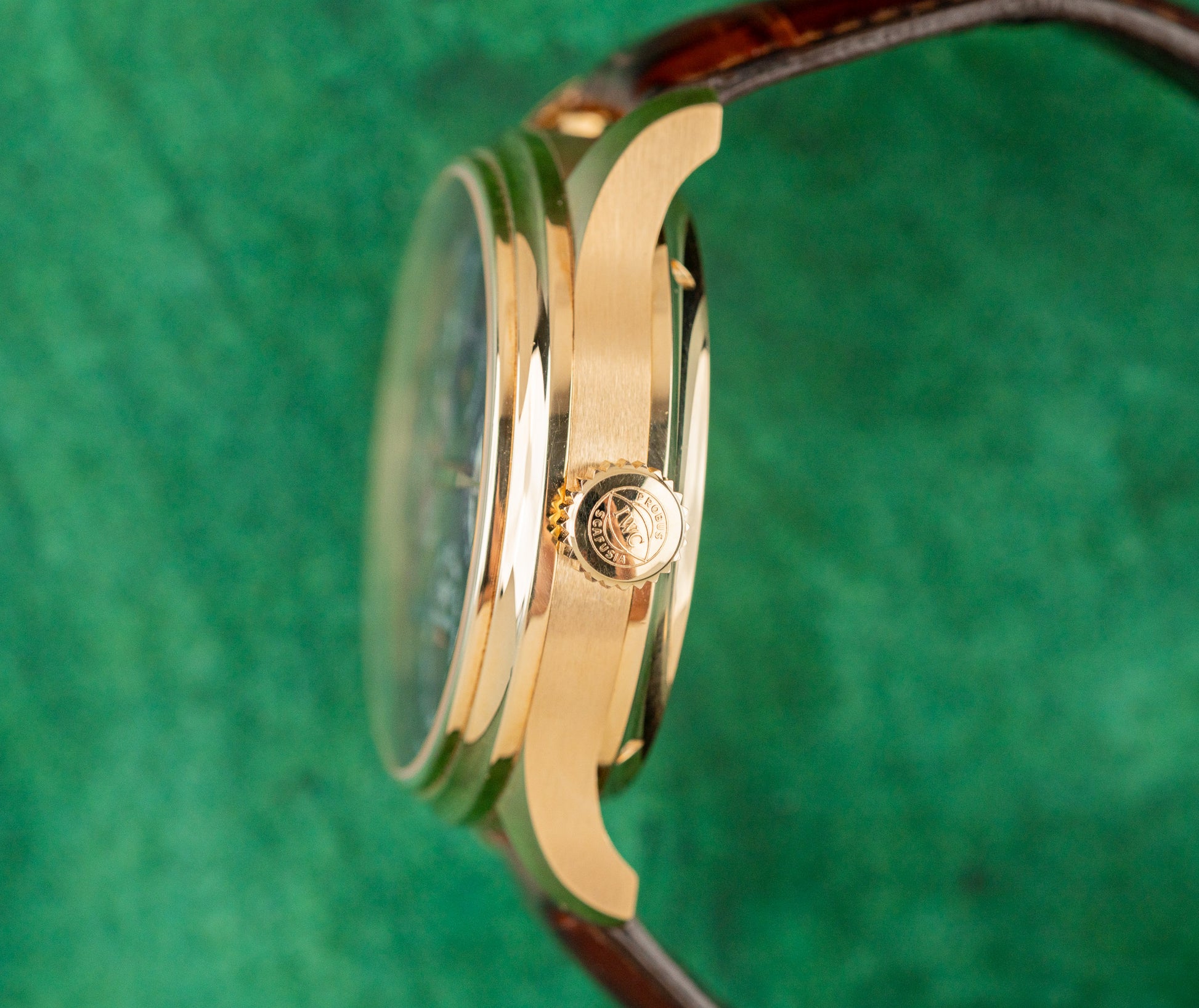 IWC Portuguese Perpetual Calendar IW502103 case and crown - The Watch Business