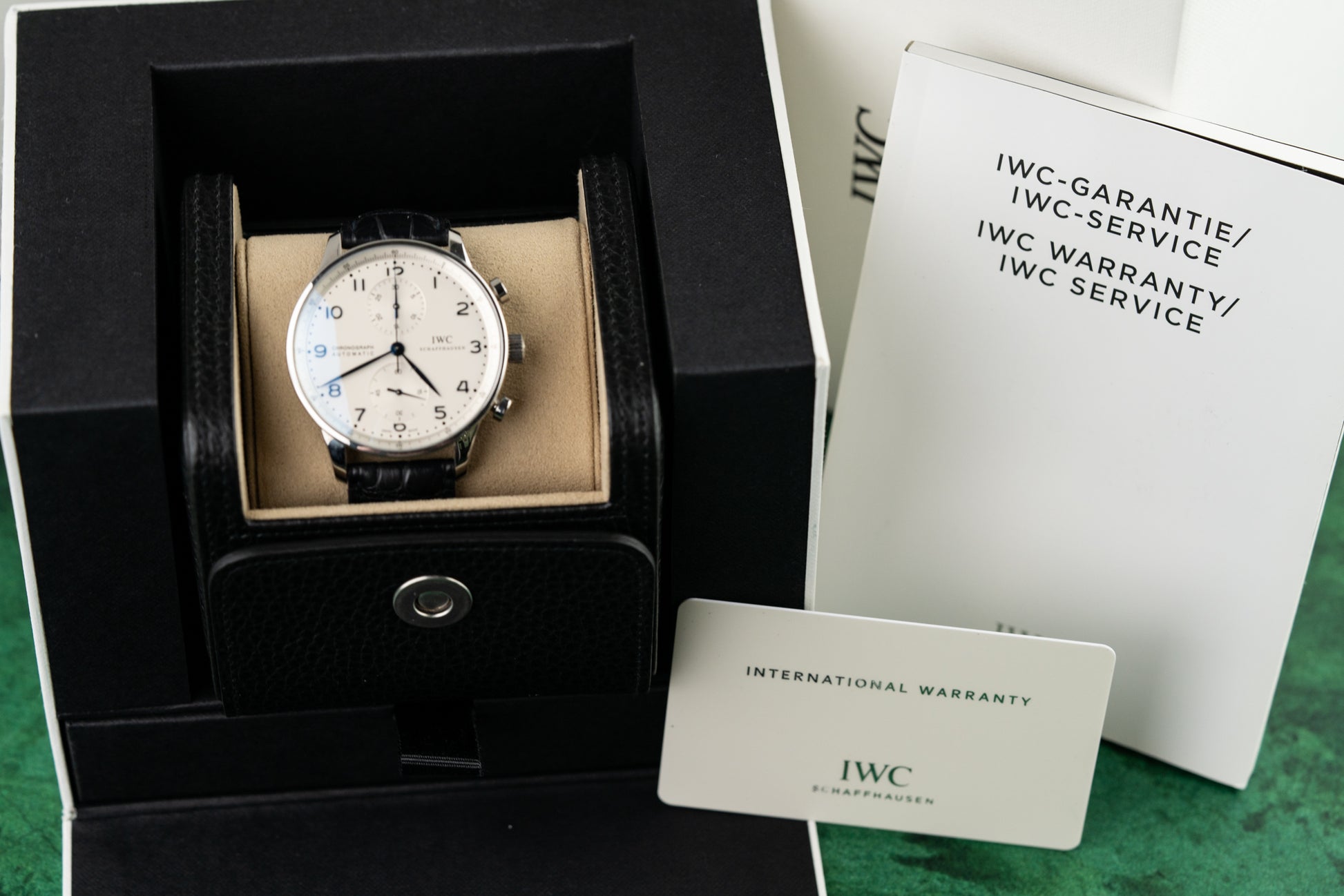 IWC Portuguese Chronograph IW371446 Blue Index Stainless steel 2015