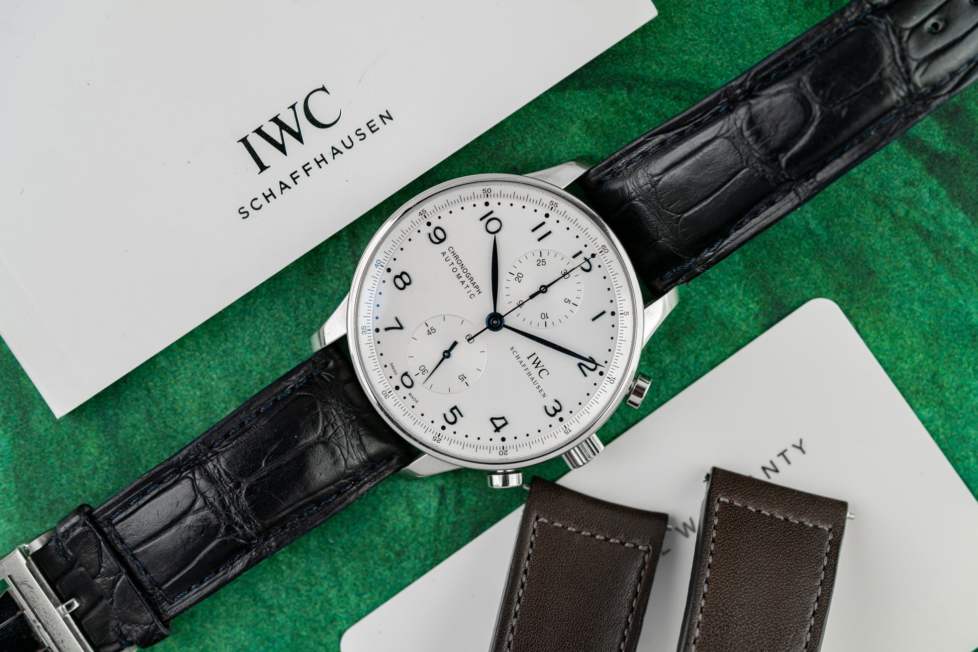 IWC Portuguese Chronograph IW371446 Blue Index Stainless steel 2015