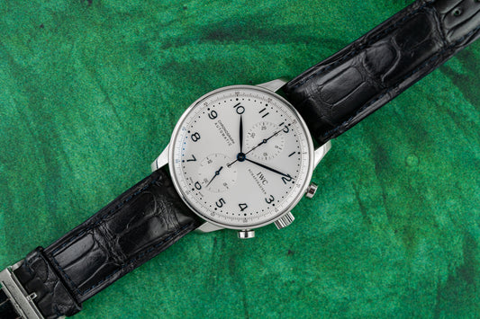 IWC Portuguese Chronograph IW371446 Blue Index Stainless steel 2015