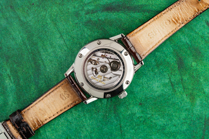 Grand Seiko GMT SBGM021 Stainless Steel Leather Strap