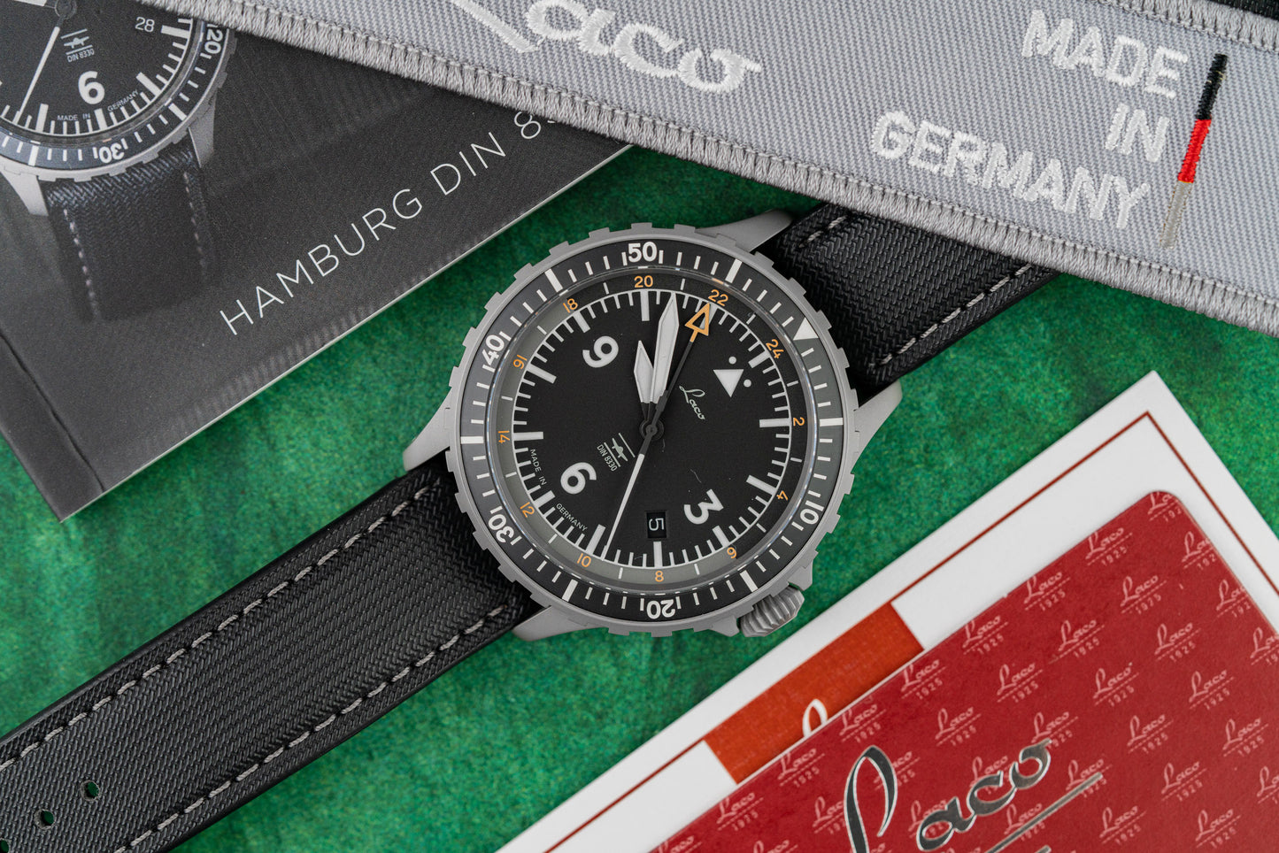 Laco Hamburg GMT DIN 8330 Stainless Steel Ceramic Bezel 2024 Model