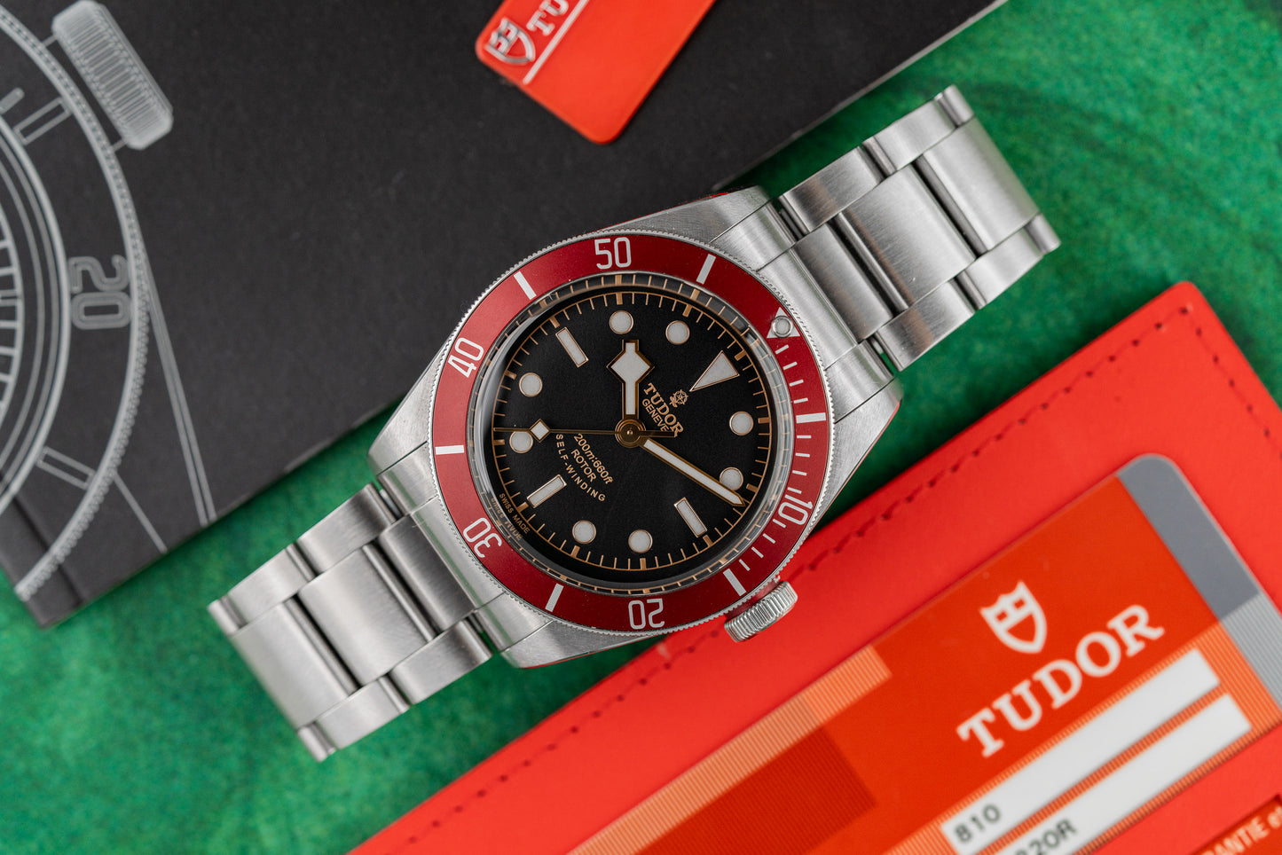 Tudor Black Bay Heritage 79220R Red Bezel 'Smiley' ETA Movement 2014 Model