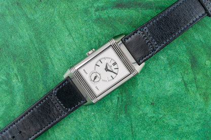 JLC Reverso Tribute Duoface Q3988482 Blue Sunray Dial Small Seconds - The Watch Business Sydney
