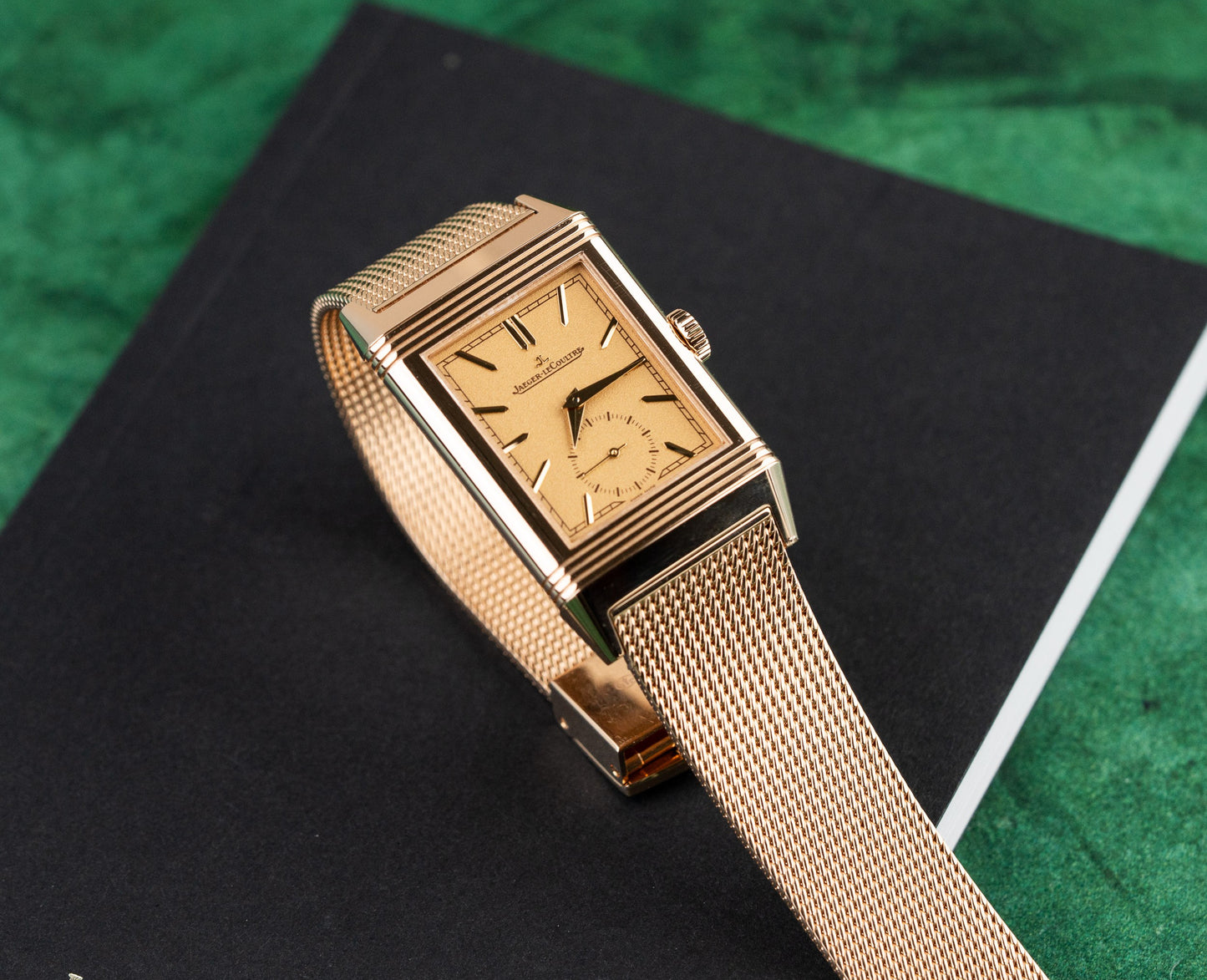 Jaeger-LeCoultre Reverso Tribute Monoface Q713216J Gold Dial Reverso Swivel Caseback - The Watch Business Sydney