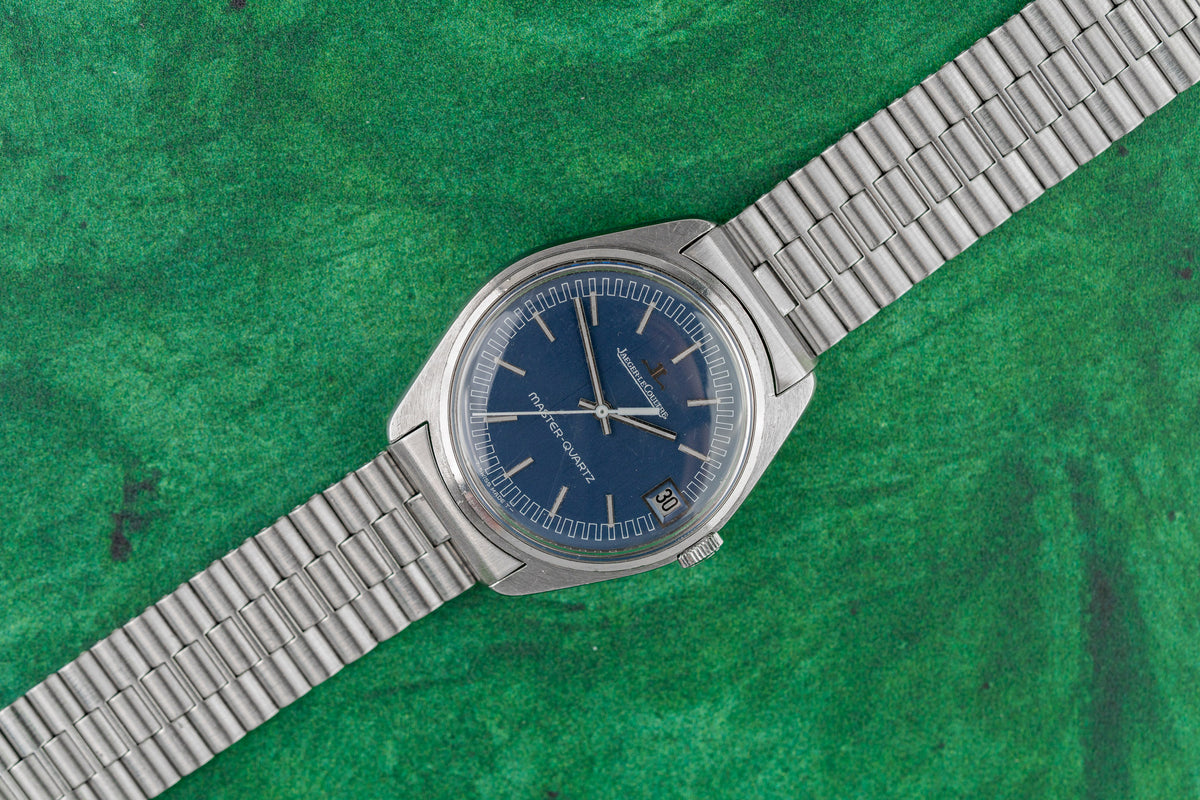Jaeger-LeCoultre Master-Quartz 23303-42 Blue Dial Stainless Steel 1970s - The Watch Business Sydney