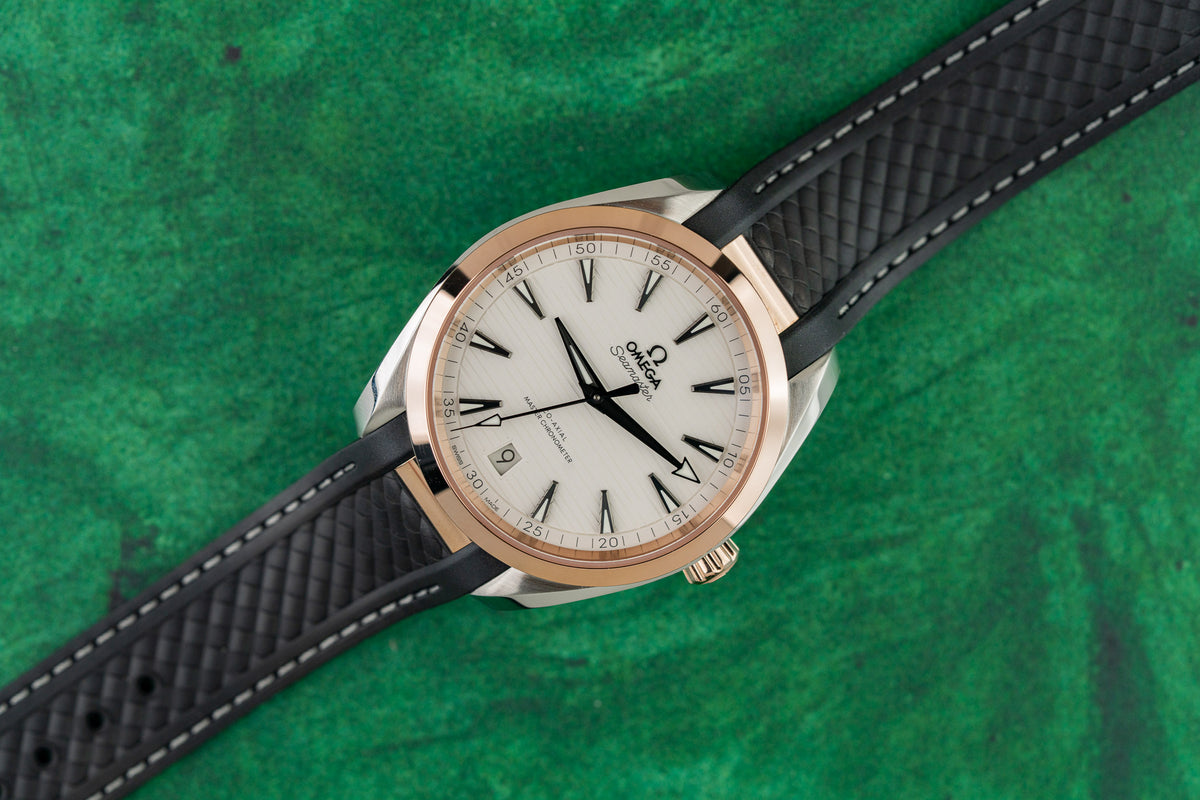 Omega Aqua Terra 150M 220.22.41.21.02.001 Silver Dial Steel and Sedna Gold 2025 - The Watch Business Sydney
