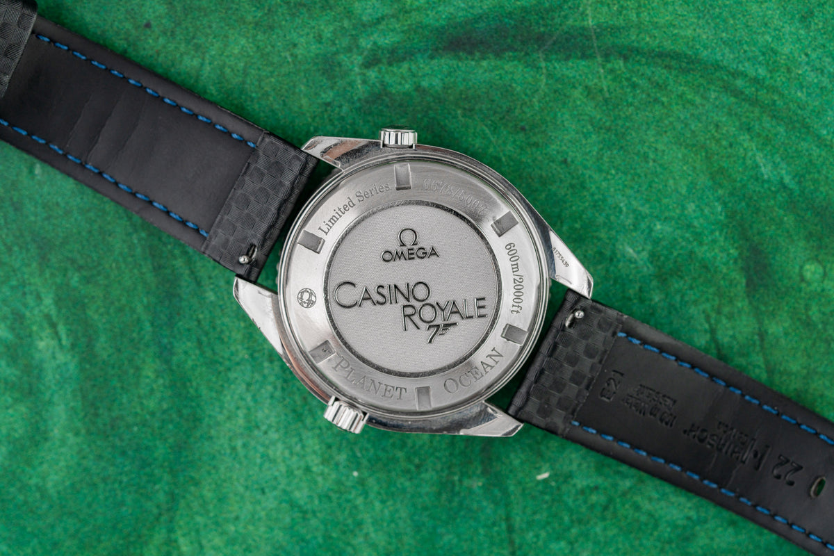 Omega Planet Ocean Casino Royale 2907.50.91 Black Dial 007 Engraved Caseback - The Watch Business Sydney