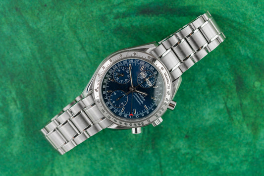 Omega Speedmaster Day Date 3523.80.00 Blue Dial Stainless Steel - The Watch Business Sydney