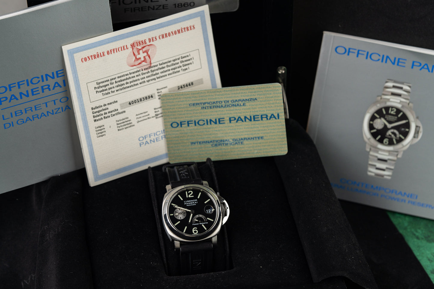 Panerai Luminor Power Reserve PAM00125 Black Dial Stainless Steel 2002 - The Watch Business Sydney