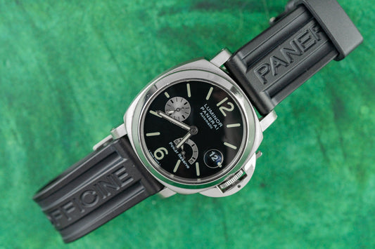 Panerai Luminor Power Reserve PAM00125 Black Dial Full Set Box and Papers 2002 - The Watch Business Sydney