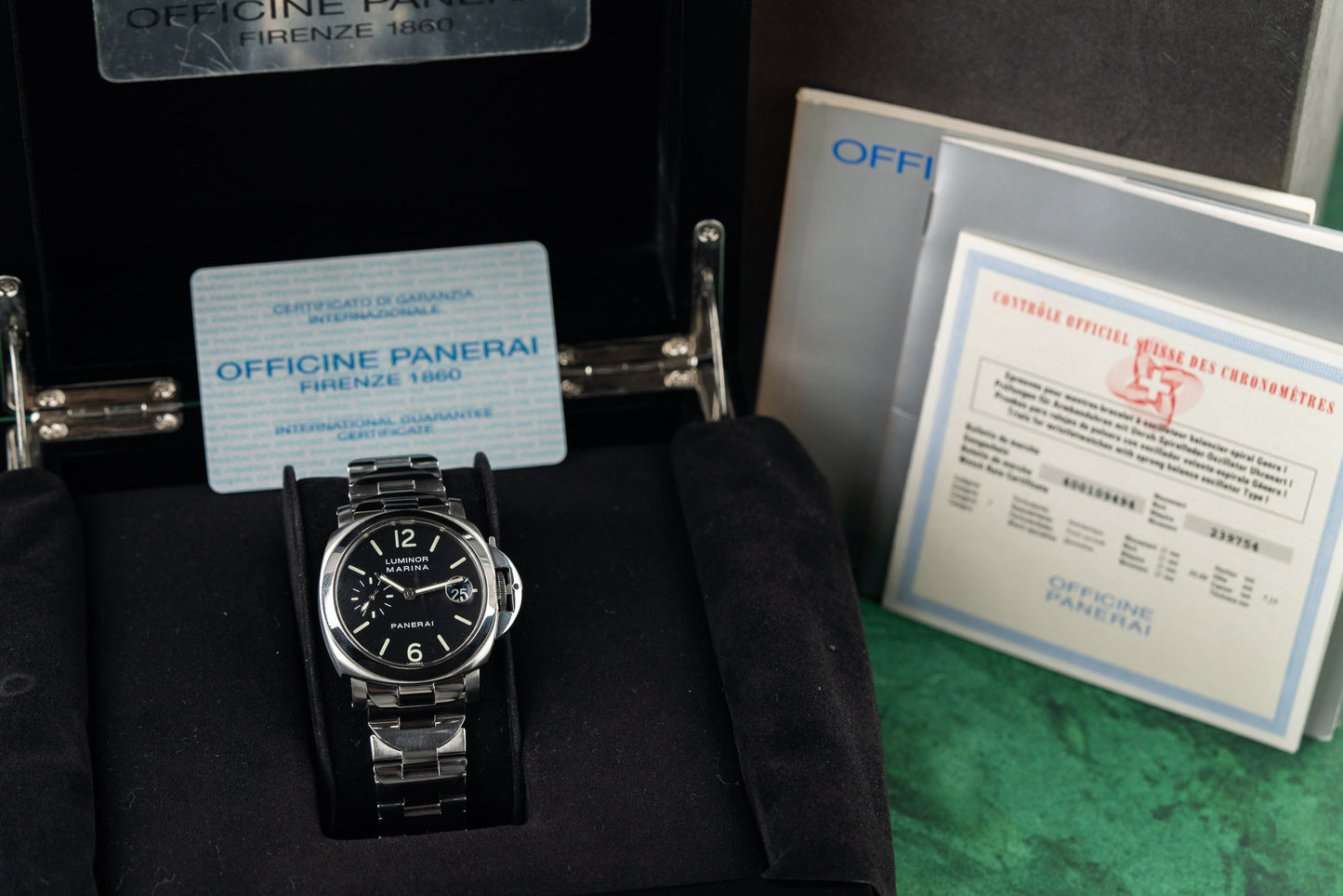 Panerai Luminor Marina PAM00050 Black Dial Stainless Steel Bracelet - Sydney