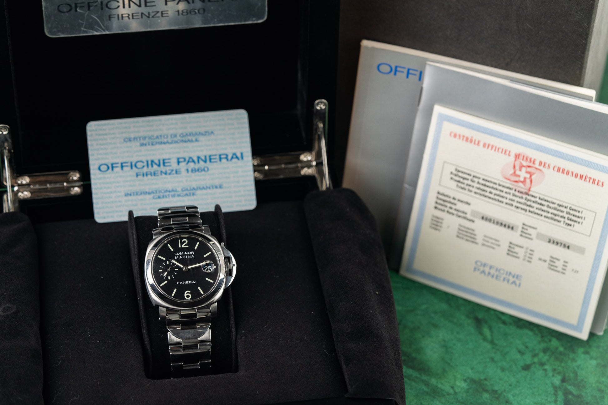 Panerai Luminor Marina PAM00050 Black Dial Stainless Steel Bracelet - Sydney