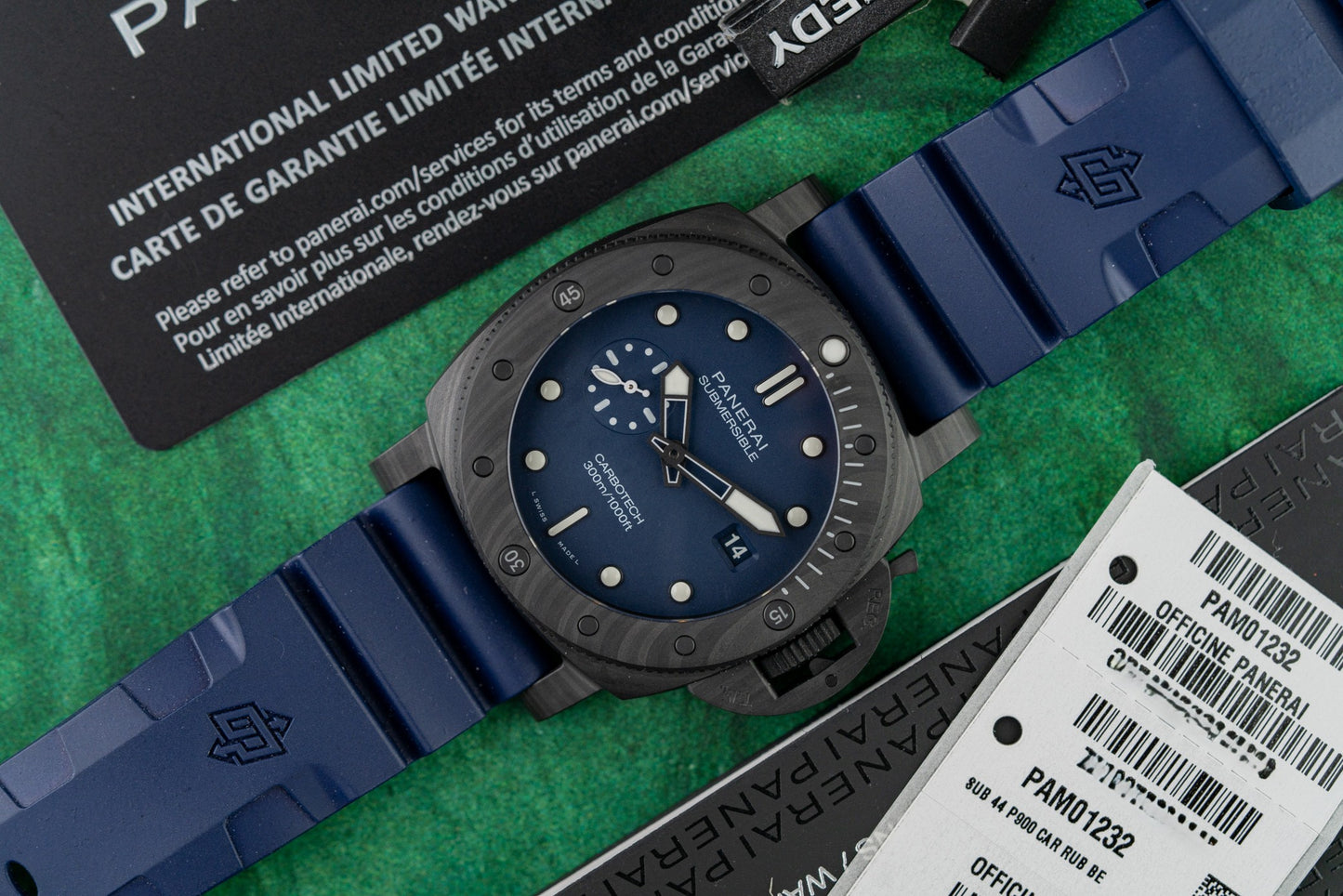 Panerai Submersible Quarantaquattro PAM01232 Carbotech 2022 Model NEW UNWORN