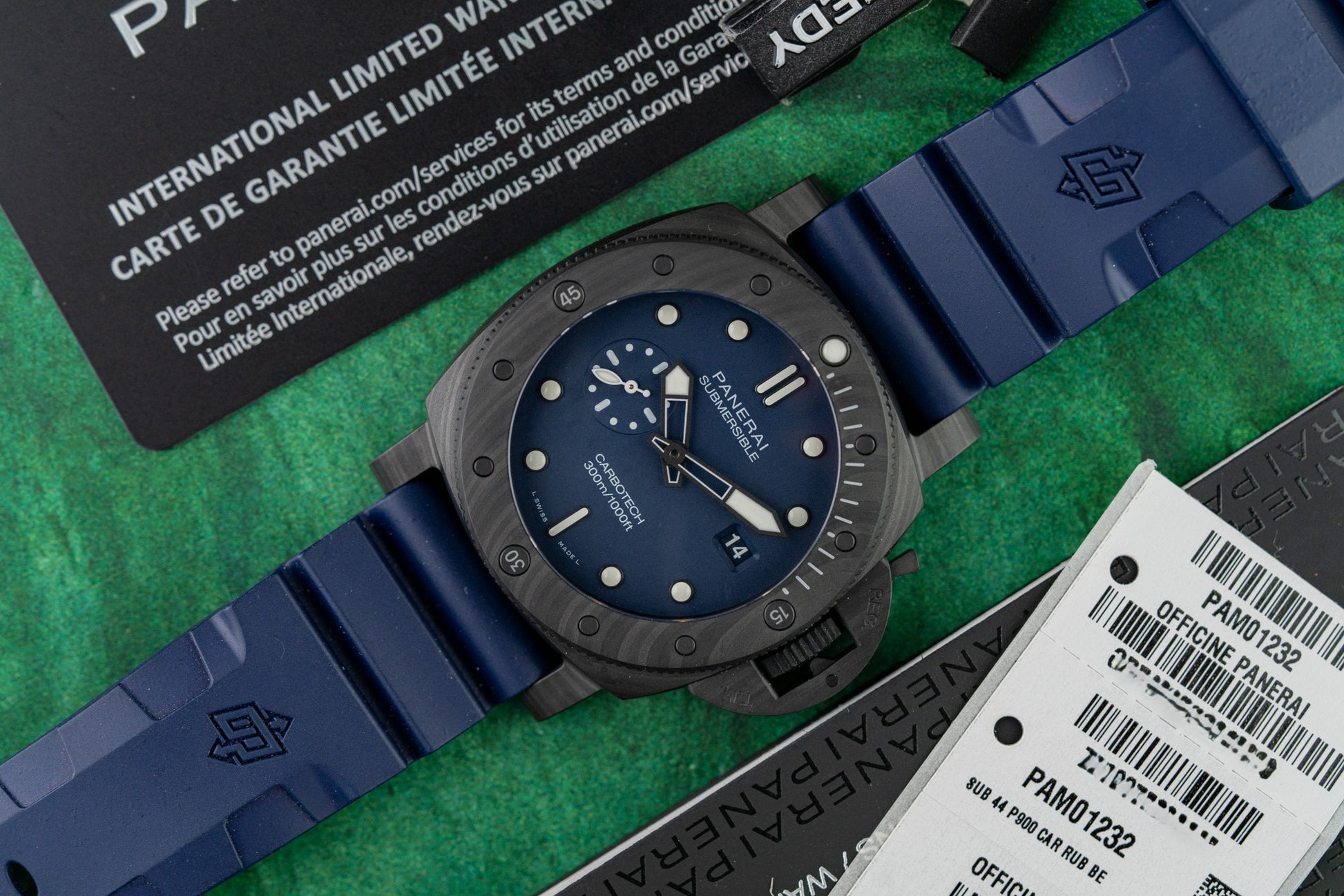 Panerai Submersible Quarantaquattro PAM01232 Carbotech 2022 Model NEW UNWORN