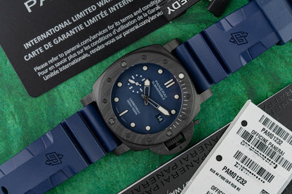 Panerai Submersible Quarantaquattro PAM01232 Carbotech 2022 Model NEW UNWORN