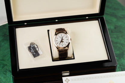 Patek Philippe Annual Calendar 5396R-011 Silvery Opaline Dial Rose Gold Case - The Watch Business Sydney CBD