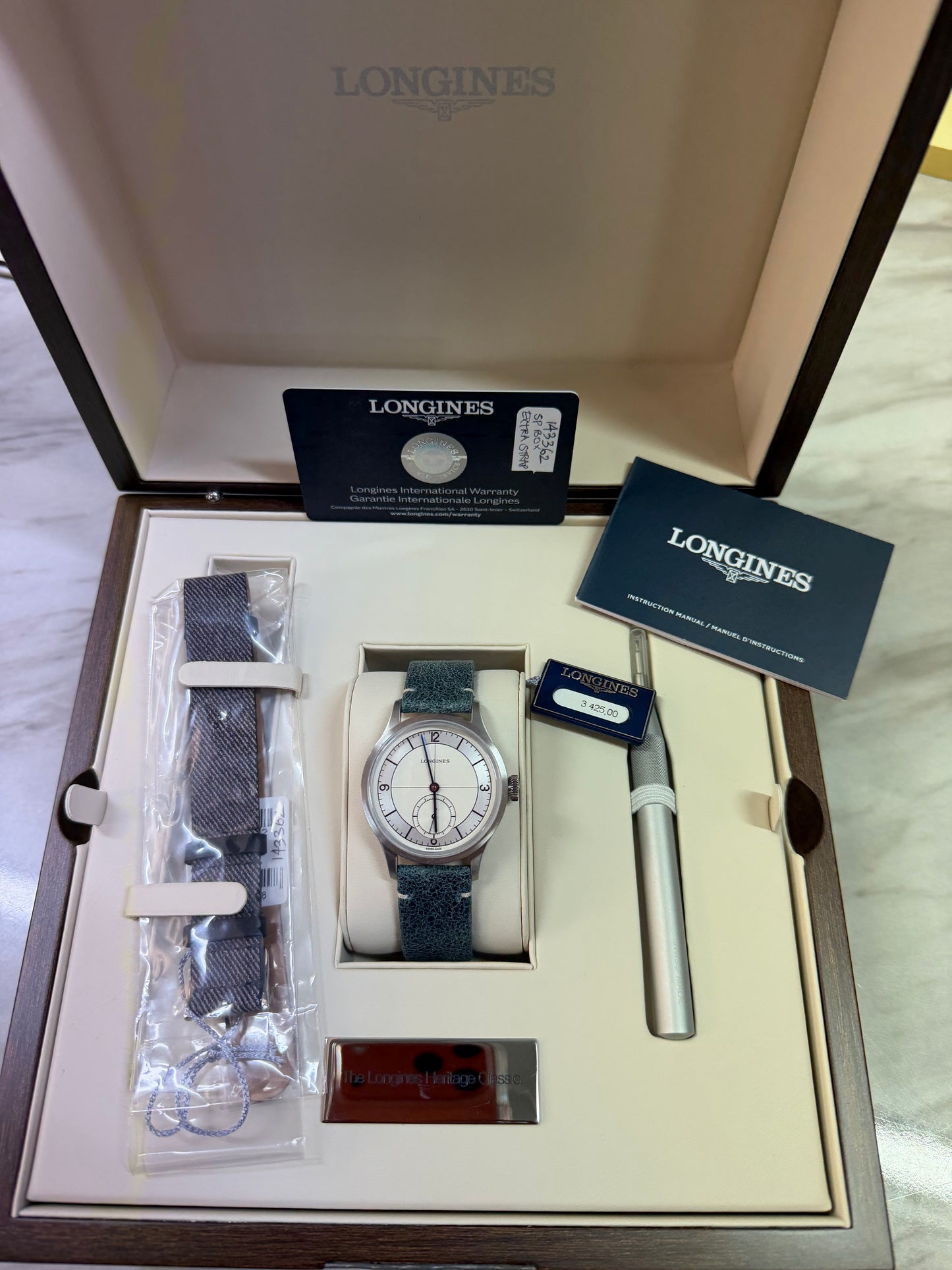 Longines Heritage Classic Dial Men's Watch L2.828.4.73.0 Steel 2023 Model