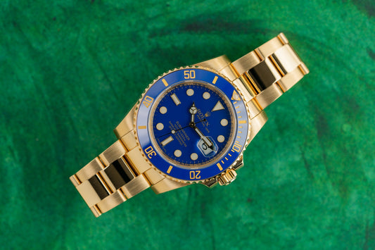Rolex Submariner Date 116618LB Yellow Gold Blue Smurf Dial 2009 Model