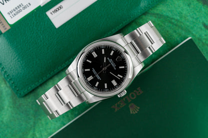 Rolex Oyster Perpetual 36 Black Dial 116000 Steel 2018 Model