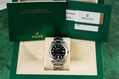 Rolex Oyster Perpetual 36 Black Dial 116000 Steel 2018 Model