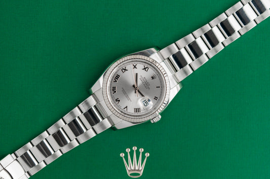 Rolex Datejust 36 Rhodium Roman Dial 116236 Stainless Steel 2019 Model