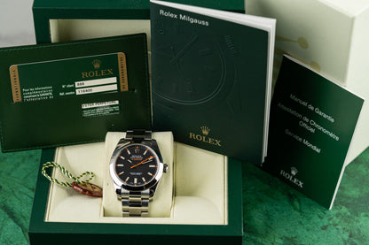 Rolex Milgauss 116400 Black Dial Stainless Steel 2013 Model