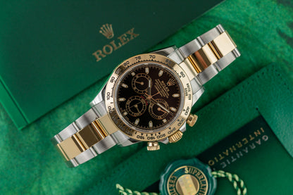 Rolex Daytona 116503 Black Dial Two Tone Yellow Gold 2021 Model