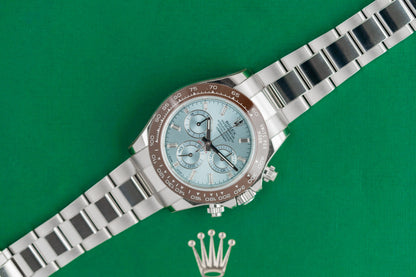 Rolex Daytona Platinum 116506 Blue Baguette Diamond Dial 2023 Model