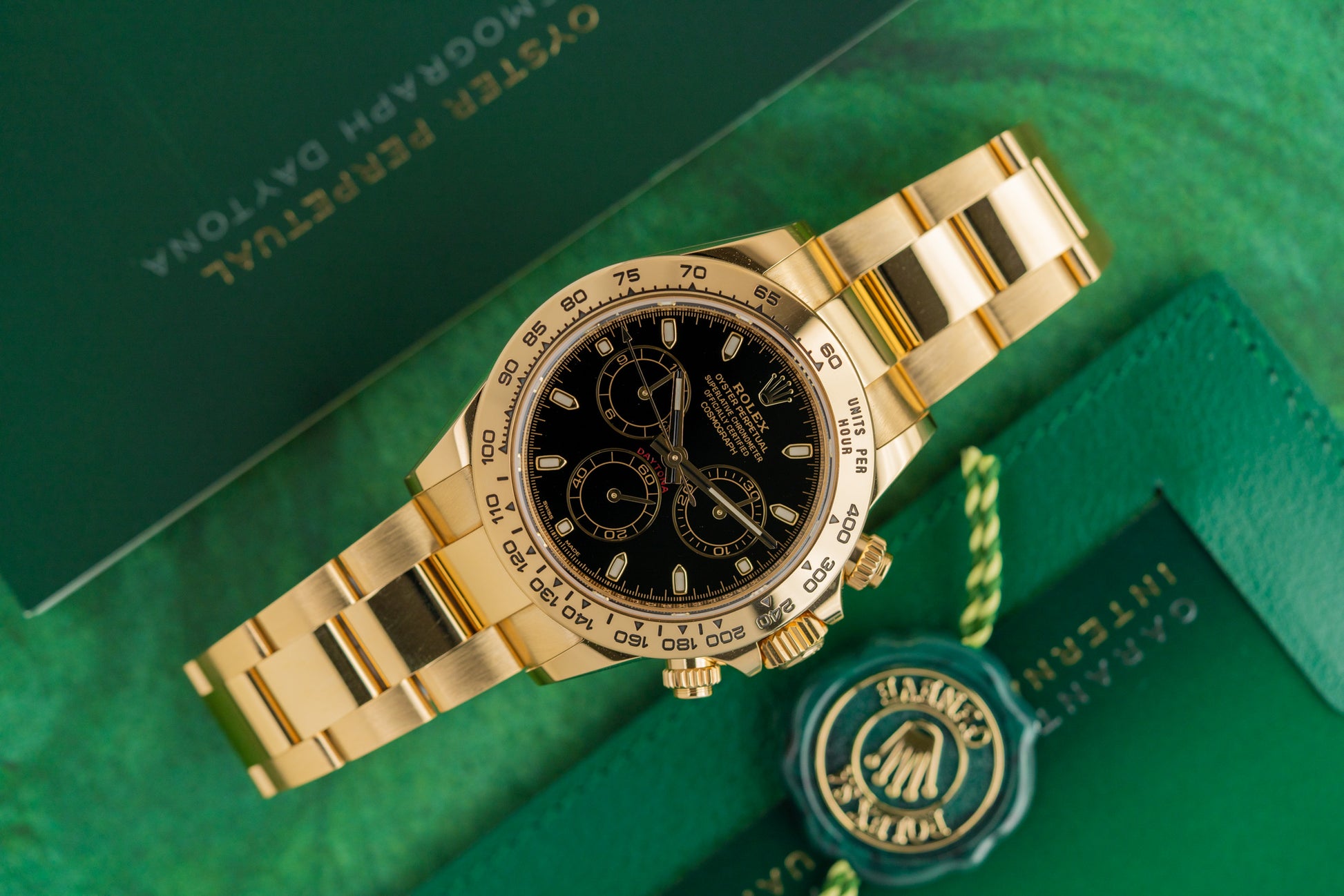 Rolex Daytona 116508 Yellow Gold Black Dial 2022 Model