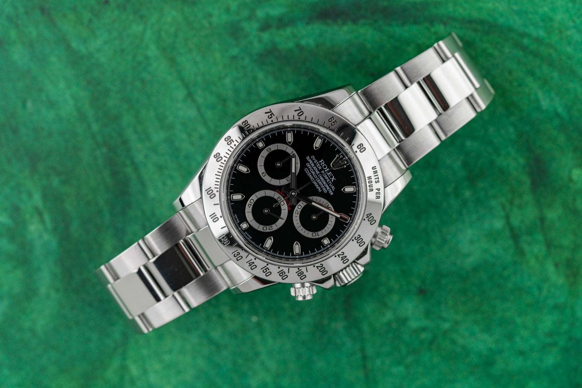 Rolex Daytona 116520 Black Dial Stainless Steel 2009 - The Watch Business Sydney