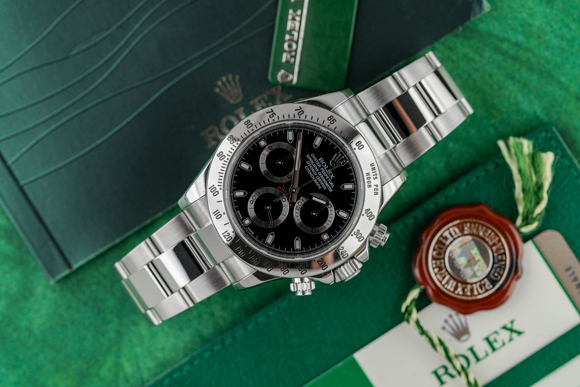 Rolex Daytona 116520 dial close-up - Pre-Owned Sydney