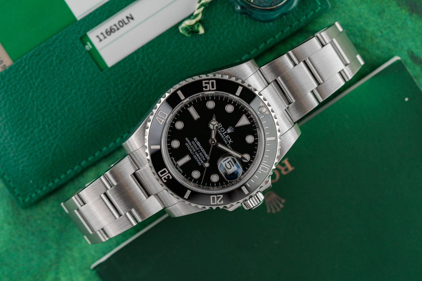 Rolex Submariner Date 116610LN dial close-up - Pre-Owned Sydney
