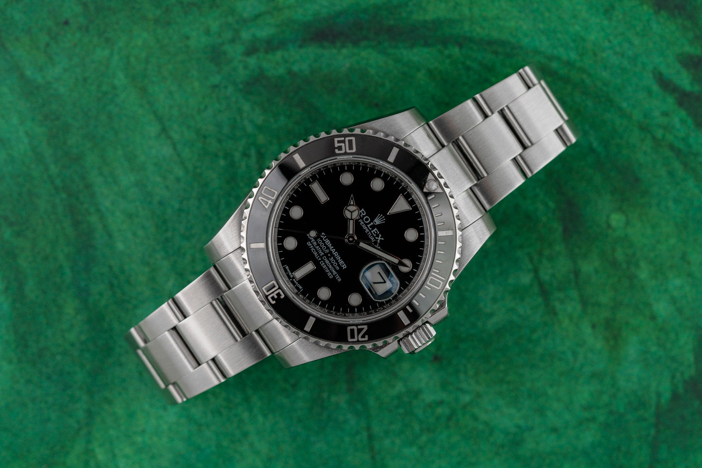 Rolex Submariner Date 116610LN stainless steel watch with black dial, pre-owned luxury watch sold by The Watch Business Sydney