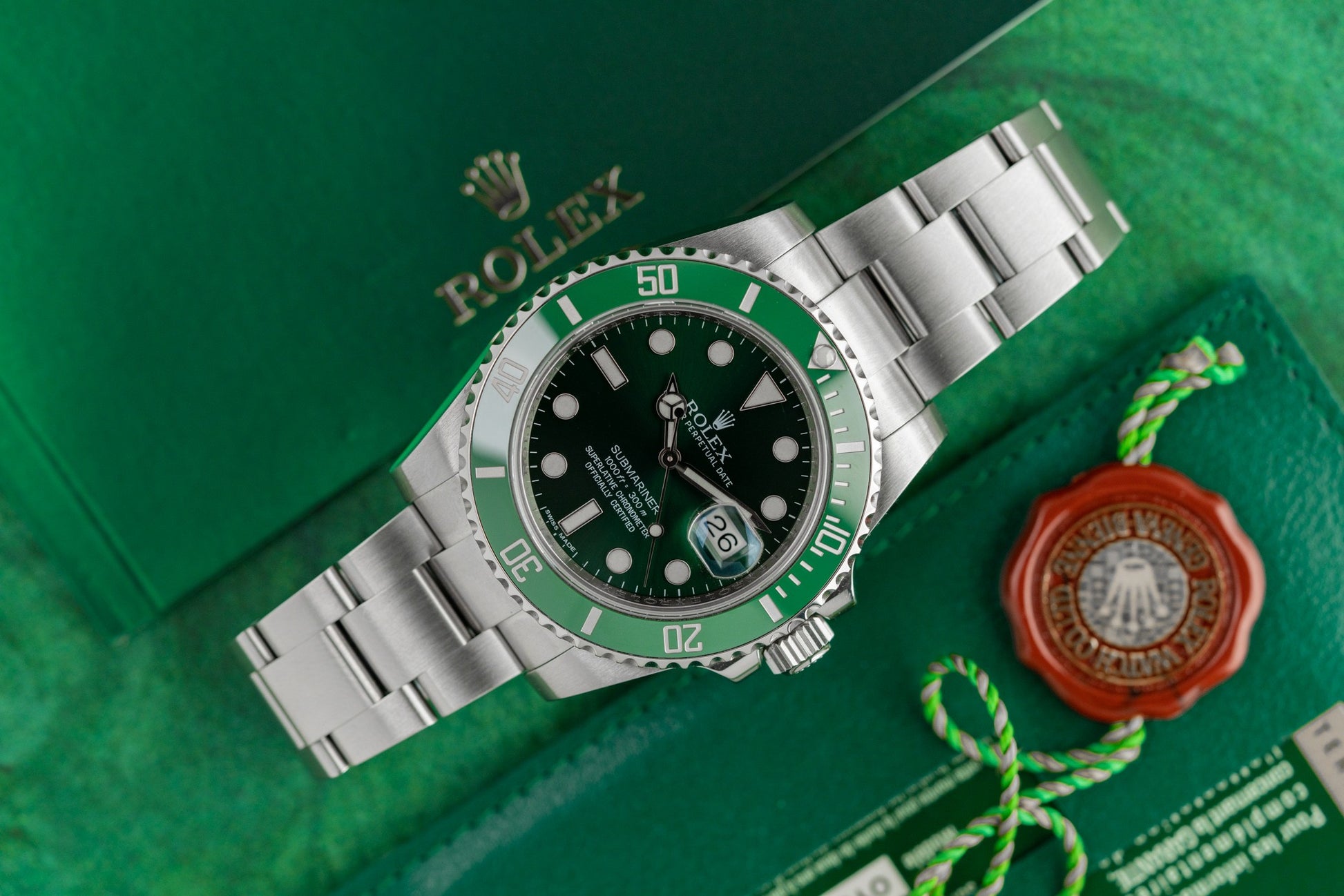 Rolex Submariner Date 116610LV Green Dial 'Hulk' Stainless Steel
