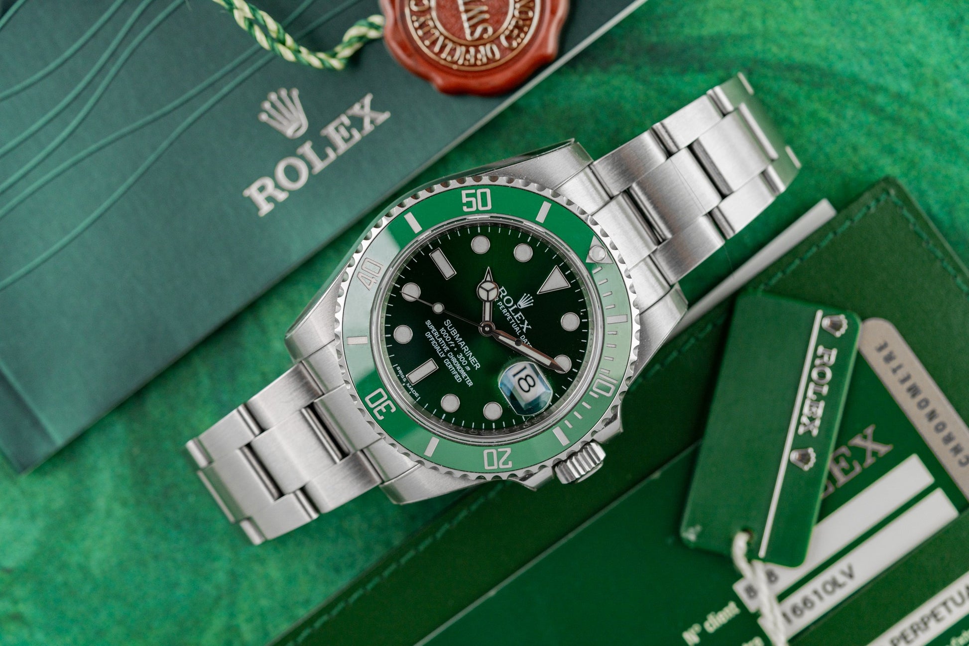 Rolex Submariner Date 116610LV Green Dial Green Bezel 'Hulk' Stainless Steel 2013 Model