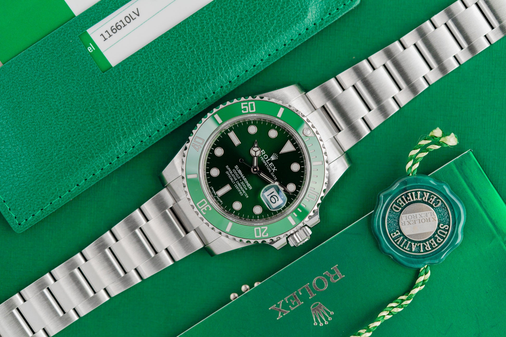 Rolex Submariner Date 116610LV Green Dial 'Hulk' Stainless Steel 2019 Model