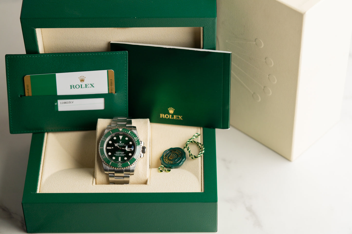 Rolex Submariner Date 116610LV Green Dial 'Hulk' Stainless Steel 2019 Model