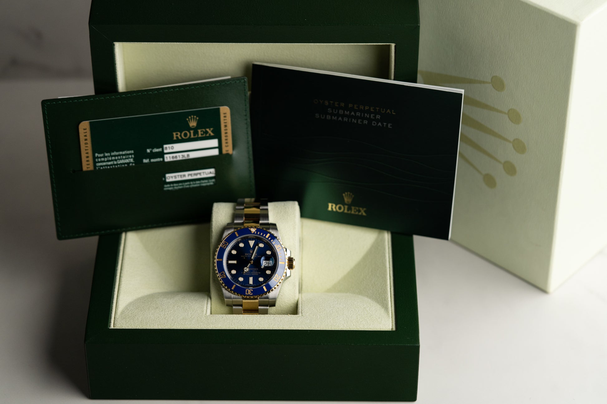 Rolex Submariner Date 116613LB Blue Dial Two Tone 2014 Model