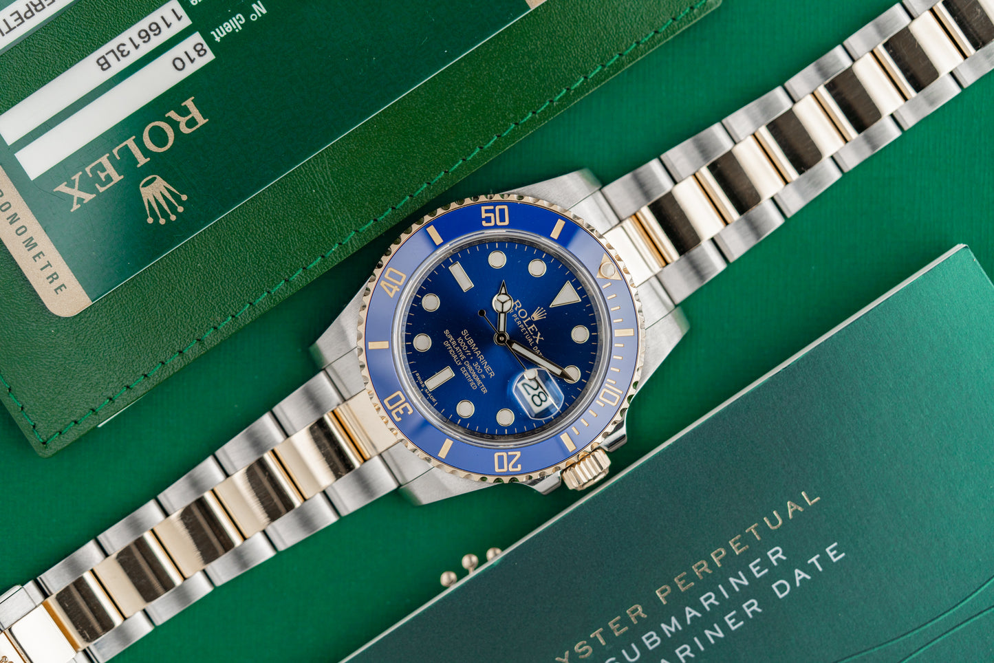 Rolex Submariner Date 116613LB Blue Dial Two Tone 2014 Model