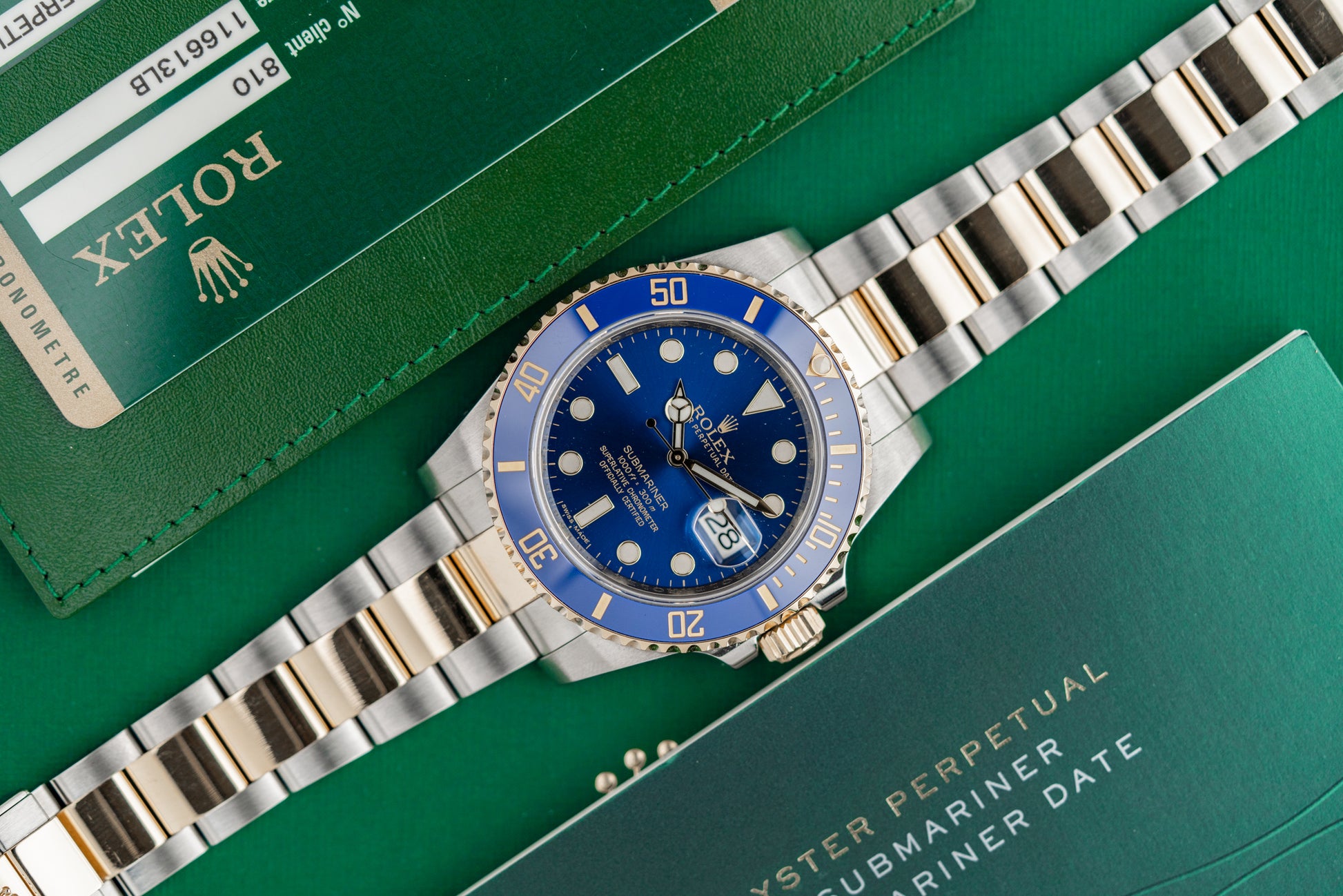 Rolex Submariner Date 116613LB Blue Dial Two Tone 2014 Model