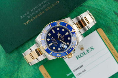 Rolex Submariner Date 116613LB 40mm Two Tone Blue Dial 2019 Model