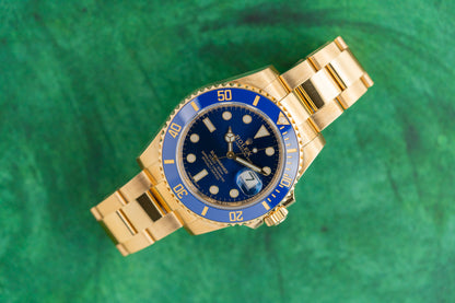 Rolex Submariner Date 116618LB Yellow Gold Blue Dial 2019 Model